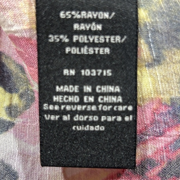 Zac & Rachel Women’s Plus Size Floral Tie Dye Multi-Colored Blouse Size-2X - Picture 8 of 11